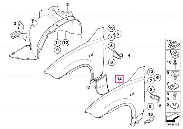 Cel mai vândut Panou lateral fata dreapta - BMW