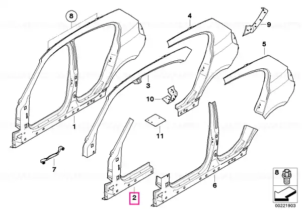 Ofertă de sezon Stlp A exterior, stang - BMW