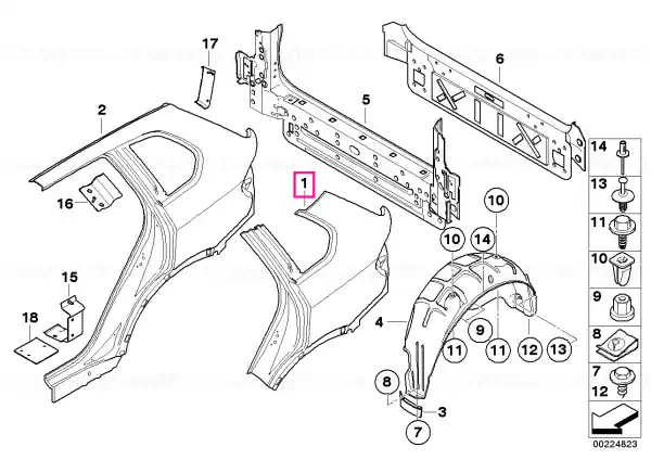 Panou lateral spate, stang - BMW Reducere