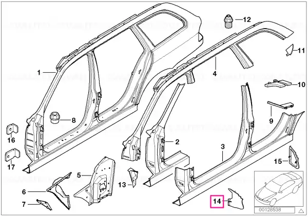 Piesă turnată intrare față - BMW Comandă acum