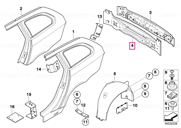 Panou exterior tivire spate - BMW Bestseller