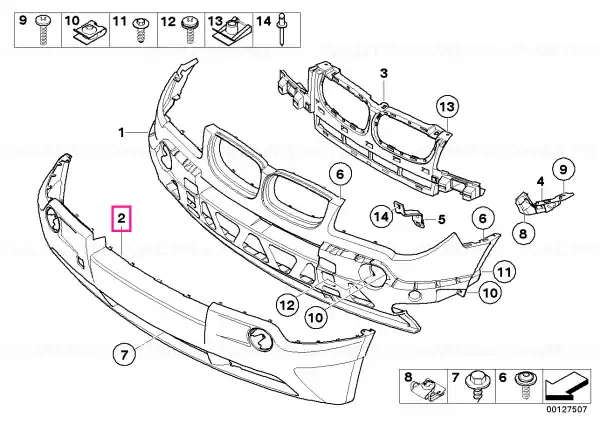 Panou ornamental bara fata jos - BMW Premium