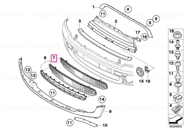 Reducere Grila ornamentala jos - BMW - Mini