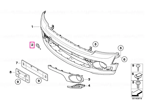 Ornament carlig remorcare, grunduit - BMW - Mini Noutate