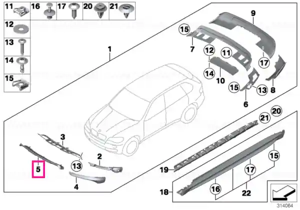 Ornament centru fata, ERSATZ - BMW Discount