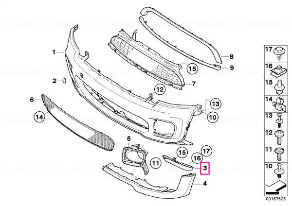 Deflector buzunar dreapta - BMW - Mini Ofertă de sezon