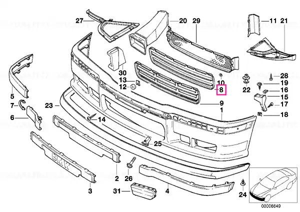 Ornament, grunduit, M TECHNIC - BMW Livrare expres
