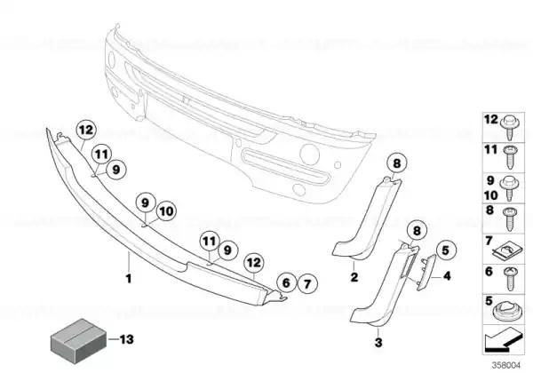 Spoiler dreapta SCHWARZ - BMW - Mini Popular