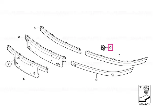 Doar azi Suport senzor ultrasonic - BMW