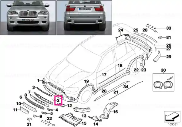Ornament tracțiune dreapta grunduit - BMW Discount