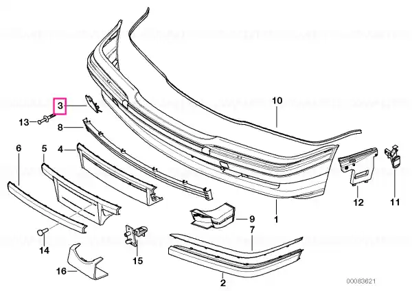 Clapa cârlig remorcare grunduit - BMW Premium