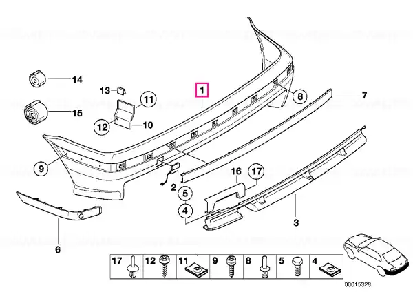Apron spate grunduit M TECHNIC - BMW Plată sigură