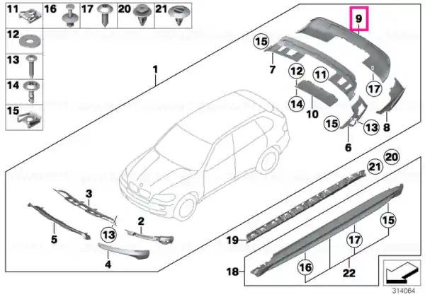 Ornament centru spate ERSATZ - BMW Vezi acum