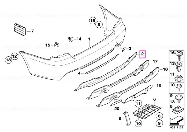 Panou trim bara, spate, jos, -M- - BMW Livrare rapidă