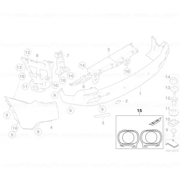 Lichidare de stoc Kit reparație bara spate - BMW