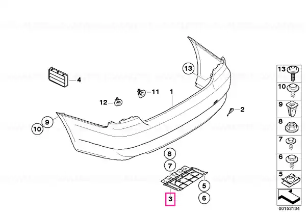 Reducere de preț Ghidaj inferior central sistem remorcare, M - BMW Seria 3 E92 E93