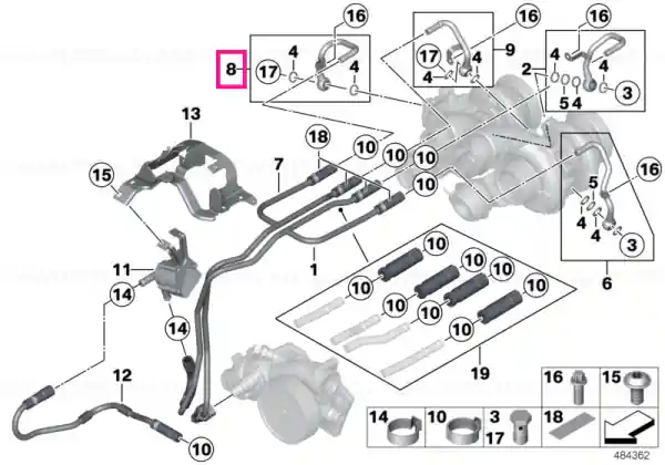 Expediere rapidă Return pipe ZYL. 1-4 - BMW