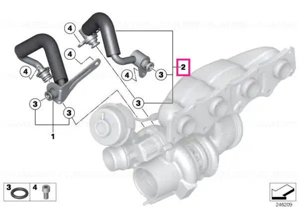 Cumpără acum Coolant return pipe - BMW