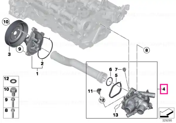 Carcasă termostated cu termostated - BMW - Mini Plată sigură