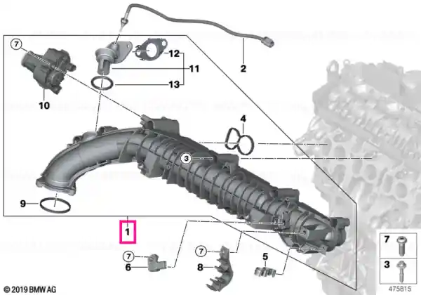 Intake manifold AGR with flap control Reducere extra