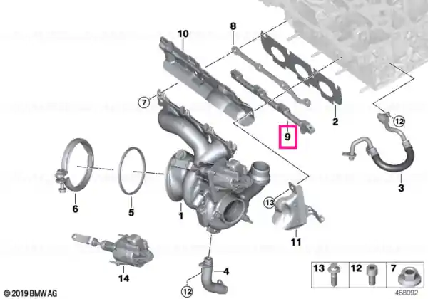 Retur gratuit Fastening strip, exhaust manifold,bottom