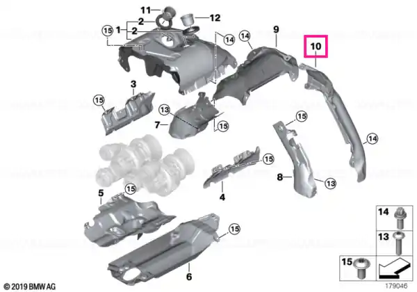Heat protection, rear ZYL. 5-8 Preț redus