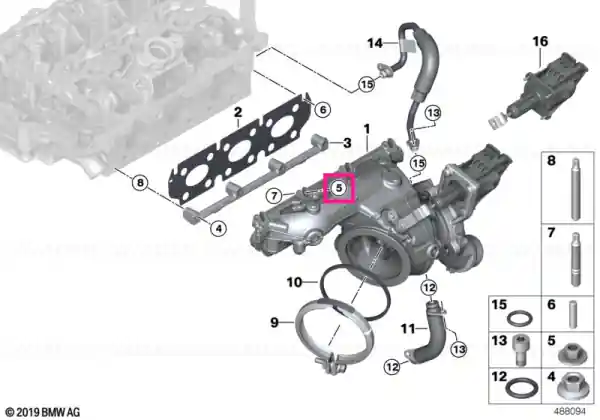 Plată sigură Piuliță hexagonală M7 - BMW