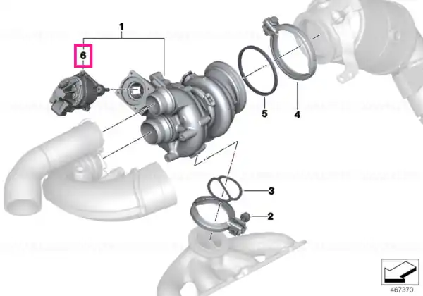 Transport gratuit Set actuator ventil Wastegate - BMW