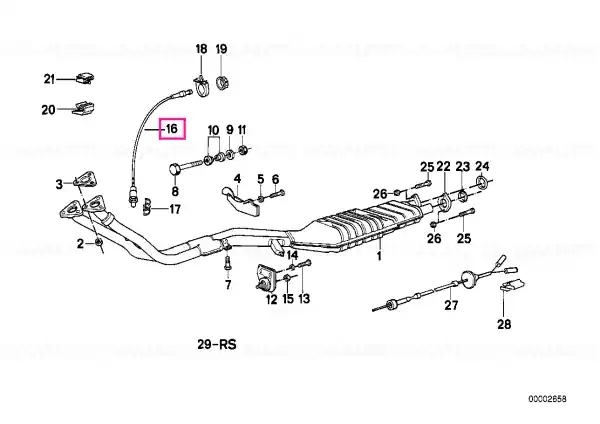 Oxygen sensor L=540MM - BMW Preț promoțional