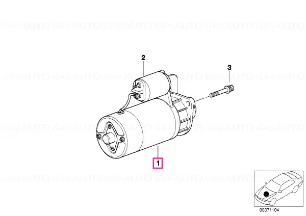 Bestseller Exchange starter motor 2,0KW