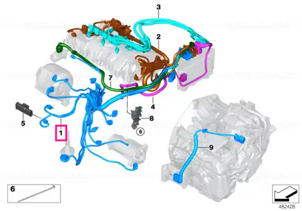 Discount Wrng.harness,motor,sensorsystem,module 1 - BMW