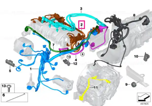Wrng.harness,motor,sensorsystem,module 2 - BMW Ofertă