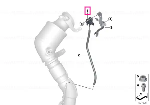 Differential pressure sensor - BMW Calitate înaltă