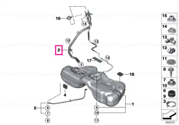 Disponibil imediat Plastic filler pipe - BMW