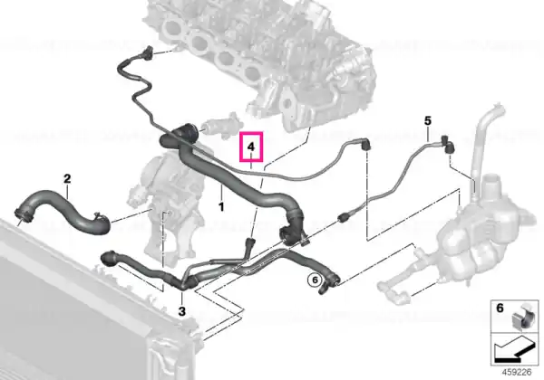 Țeavă rezervor expansiune-chiulasă - BMW Livrare gratuită