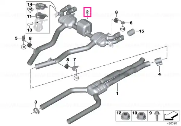 Preț promoțional Rear silencer with exhaust flap