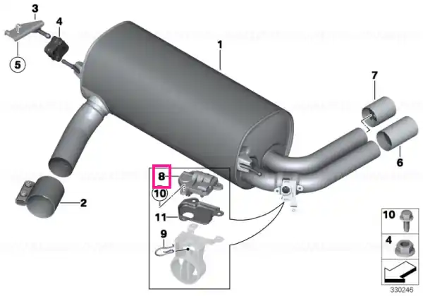Actuator drive, exhaust flap Reduceri