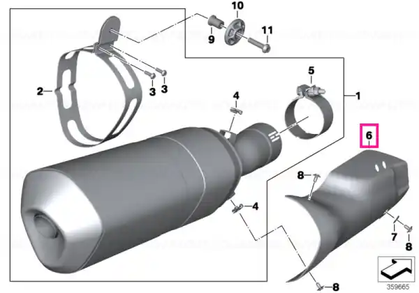 Preț mic Trim, exhaust system - BMW Motorrad
