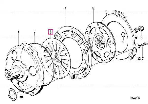 Diaphragm spring - BMW Transport gratuit