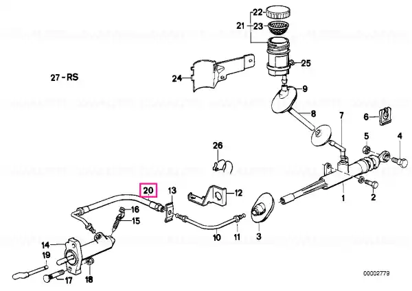 Pressure hose assy.clutch - BMW Livrare rapidă