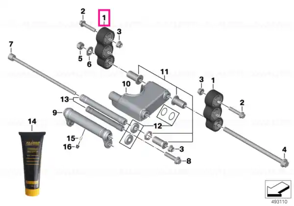 Holder with rubber mounting - BMW Motorrad Vezi acum
