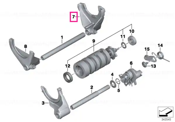 Noutate Shifting fork 2nd and 3rd gear - BMW Motorrad