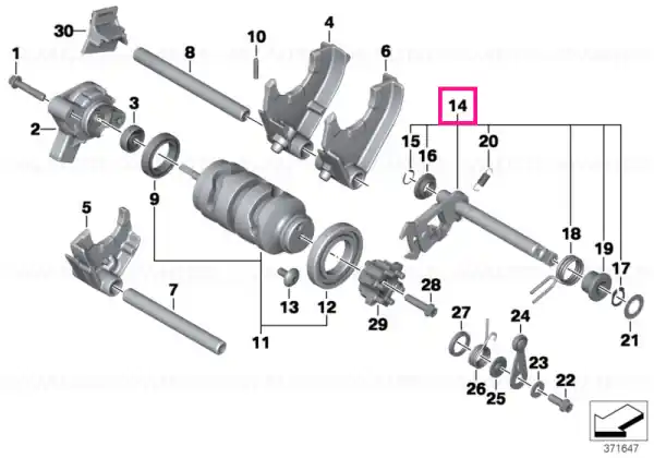 Selector shaft cpl. - BMW Motorrad Cumpără online