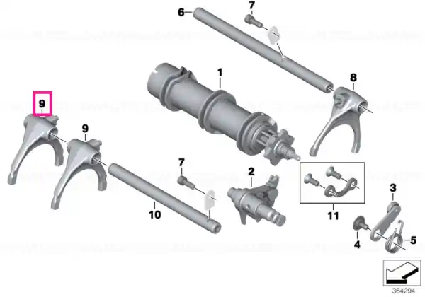 Cumpărături sigure Gearshift fork, 3rd to 6th gears - BMW Motorrad