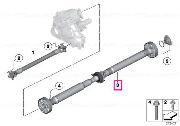 Bestseller Drive shaft automatic transmission L=1332MM - BMW