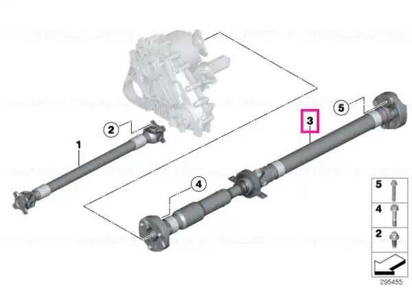 Reducere specială Drive shaft assy rear L=1354MM - BMW