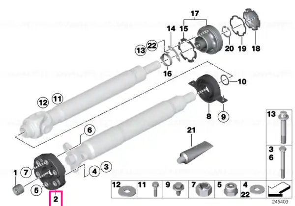 Universal joint LK=110MM Retur ușor