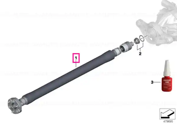 Vezi acum Propeller shaft CFRP L=1474MM - BMW