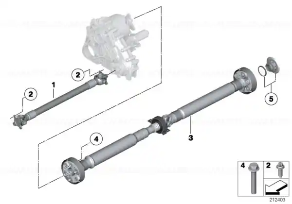 Discount Ax cardanic BMW X1 E84 - L=738MM