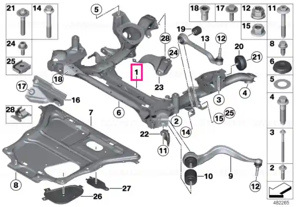 Front axle support Preț promoțional